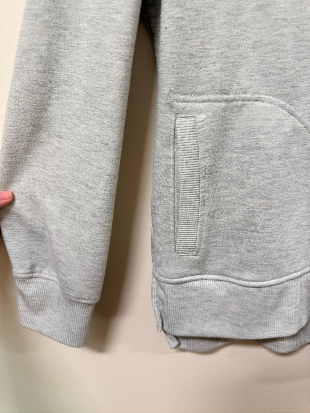 Light Gray Hooded Pullover Sweatshirt - Picture 2 of 6